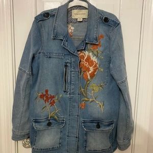 Pilcro Embroidered Denim Jacket XS